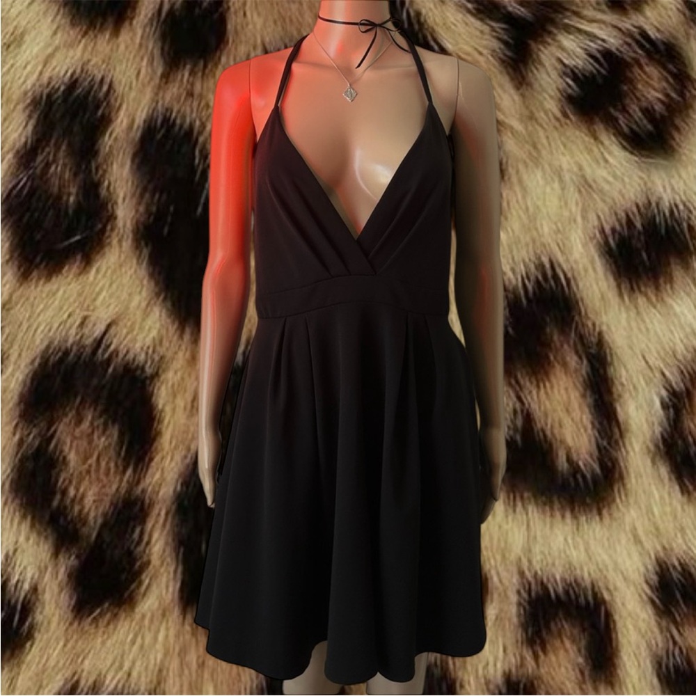 V-neck Lace Back Dress